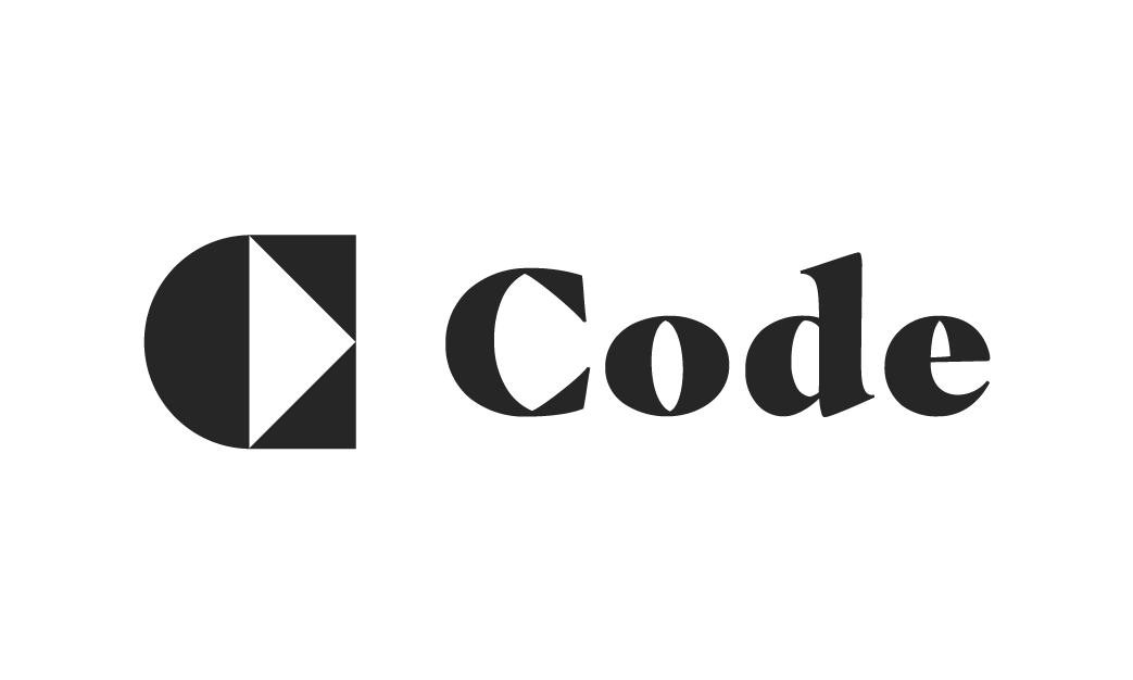 Code logo black