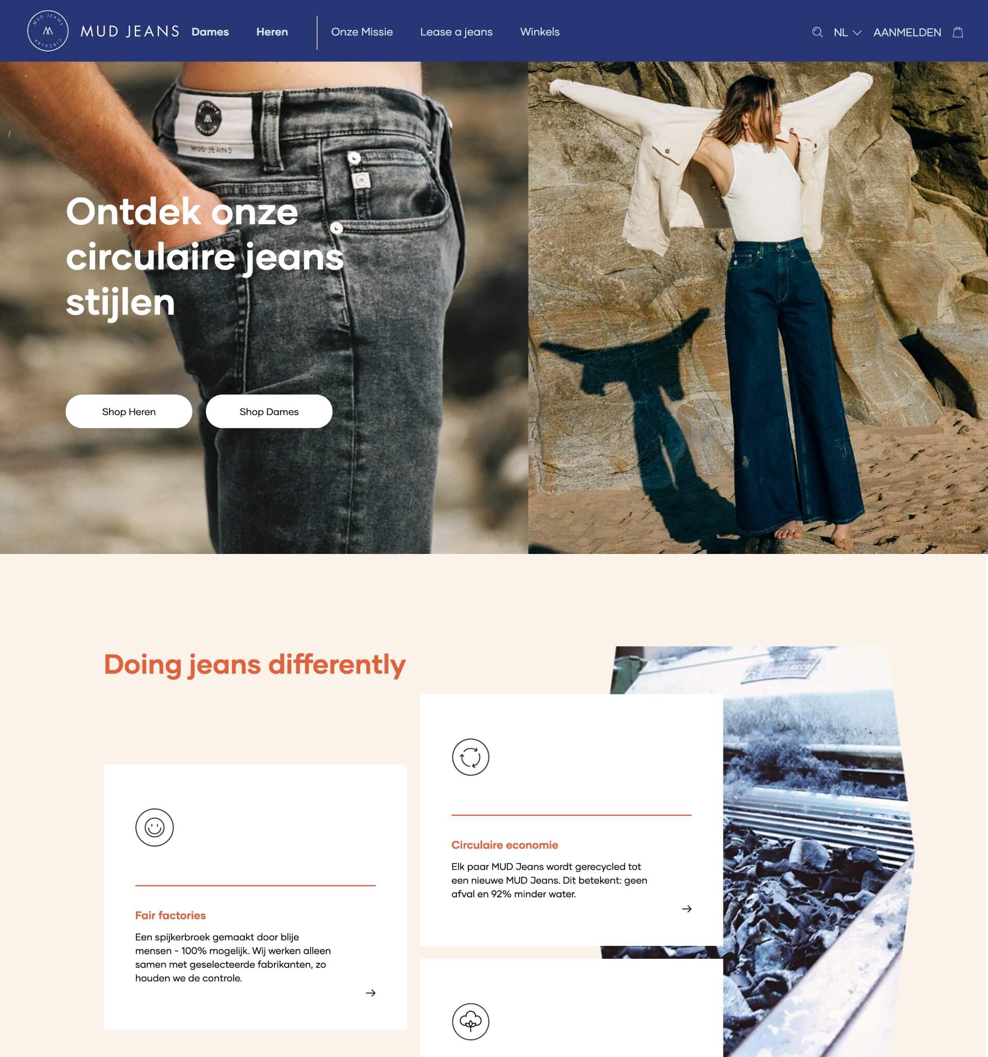 MUD jeans homepage | Code NL