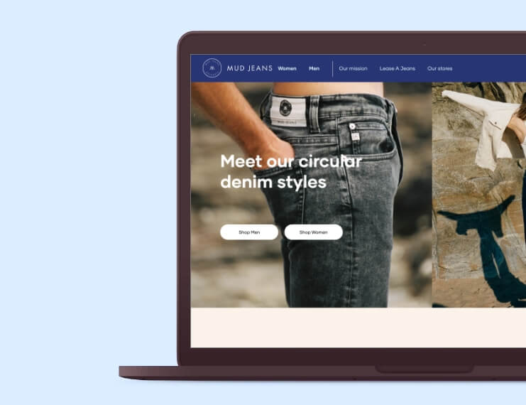 Sustainable jeans with MUD jeans and Shopify